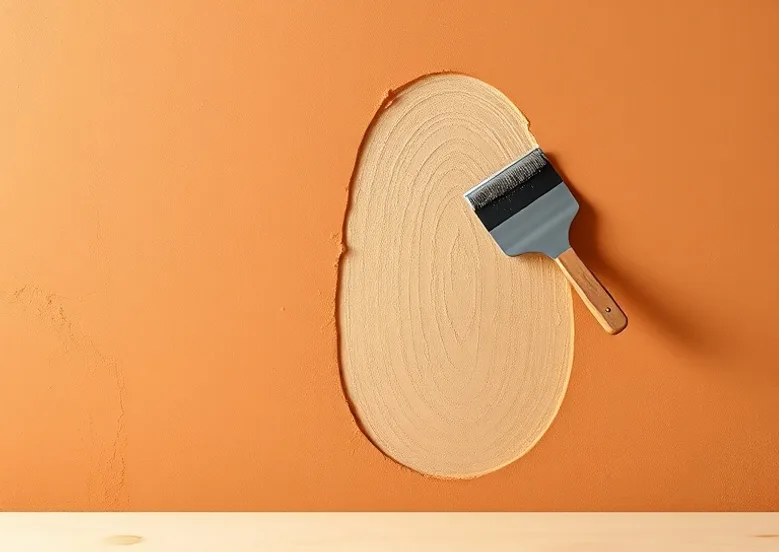 Application d'un enduit décoratif à la lisseuse sur un mur