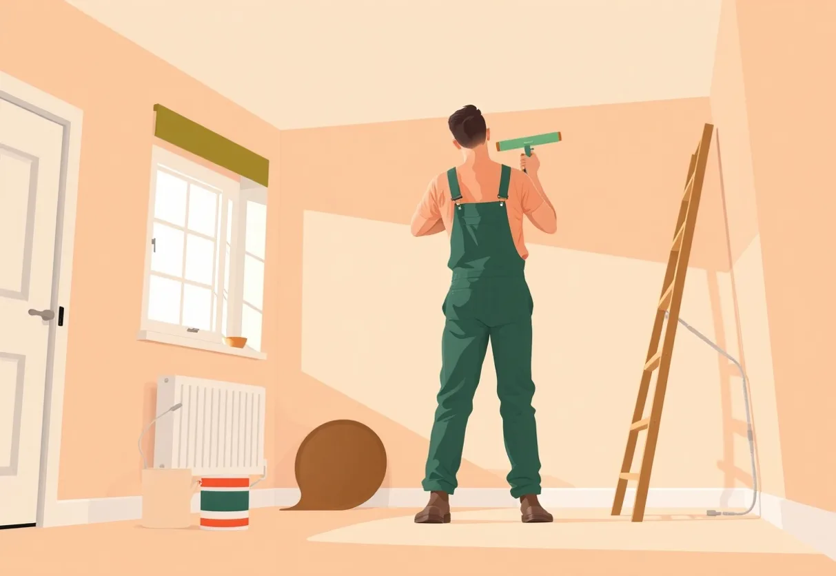 Peintre Vidauban 83550 en intervention sur un chantier